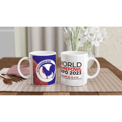 World Gamefowl Expo 2023 Commerative White 11oz Ceramic Mug